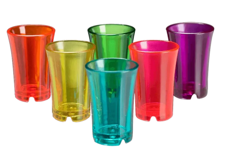 Shotglas farvede glas