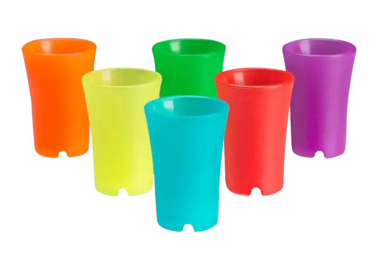 Shotglas frosted farvede