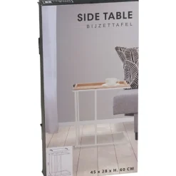 Sidebord råhvid ramme MDF