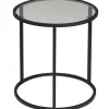 Sidebord sæt af 2 i glas og metal