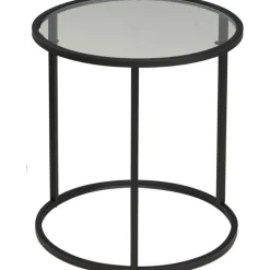 Sidebord sæt af 2 i glas og metal