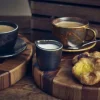 Sort kande af porcelæn 9cl -Terra