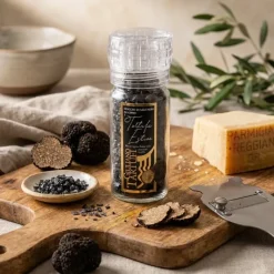 Sort Kværn flagesalt med sommertrøfler skiver 5 % 50g