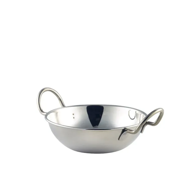 Stainless Steel Balti Fad 13 cm (5") med håndtag