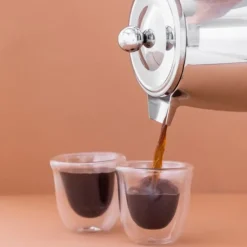 Stempelkande 8 kopper dobbeltvægget rustfrit stål La Cafetière