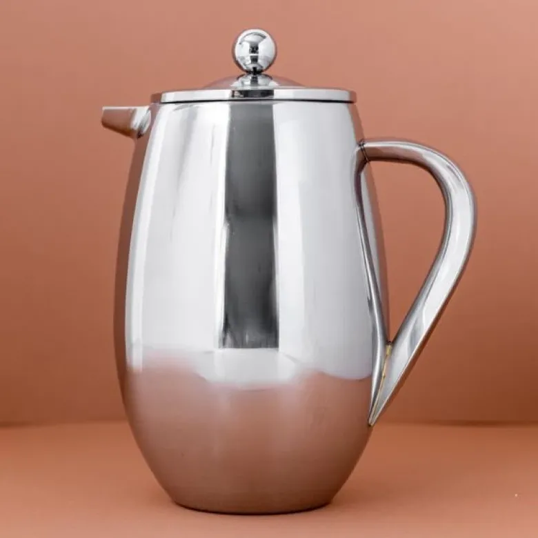 Stempelkande 8 kopper dobbeltvægget rustfrit stål La Cafetière
