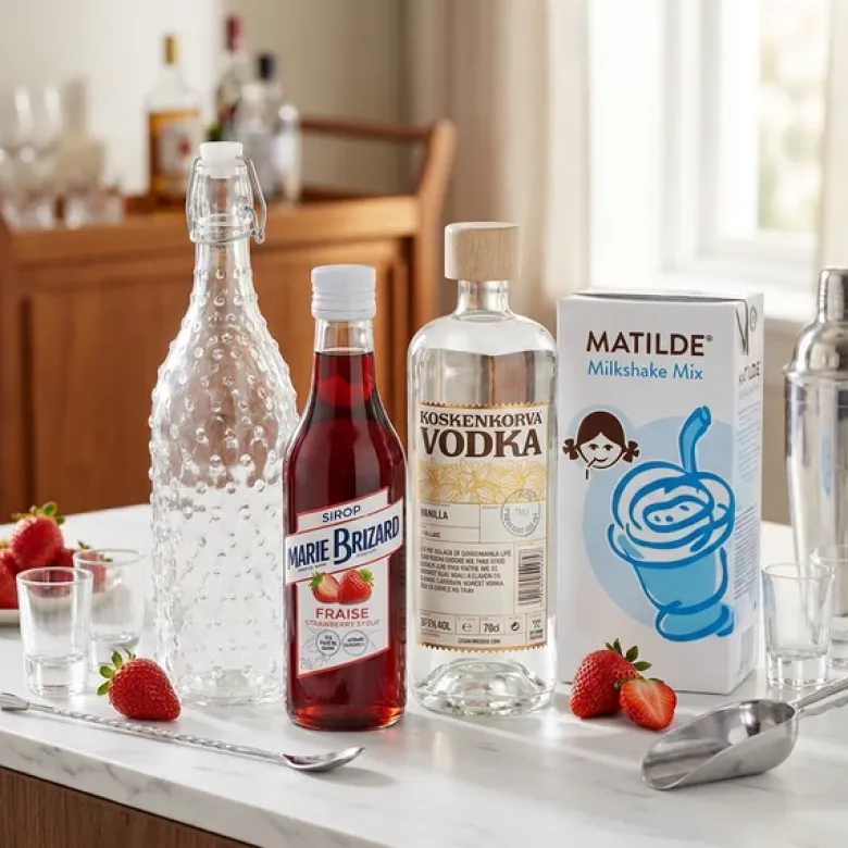 Strawberry Milkshake Shaked Shot - ShotsPakke