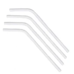 Sugerør Ø6x240 mm m. knæk Bionedbrydelig Papir Hvid 500 stk.
