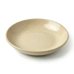 Tallerken Dyb 21 cm - Sandfarvet Stentøj