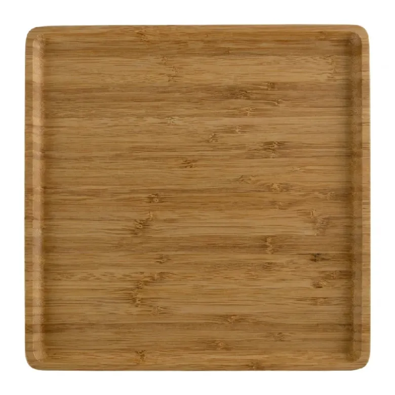 Tallerken kvadratisk bambus 26x26cm