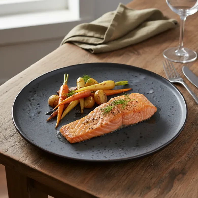Tallerken stentøj 27cm sort