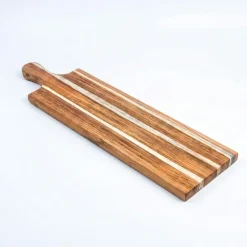 Teak Haus serveringsbræt af træplanke Lang 79 x 18 x 1,5 cm