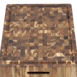 Teak Haus slagterblok skære- og udskæringsbræt ekstra tykt 52 x 36 x 6,4cm