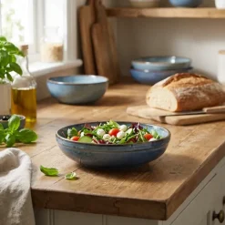 Terra Aqua Blå Coupe Skål 23cm Genware