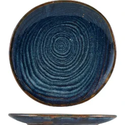 Terra Aqua Blå Organisk Tallerken 21cm Genware