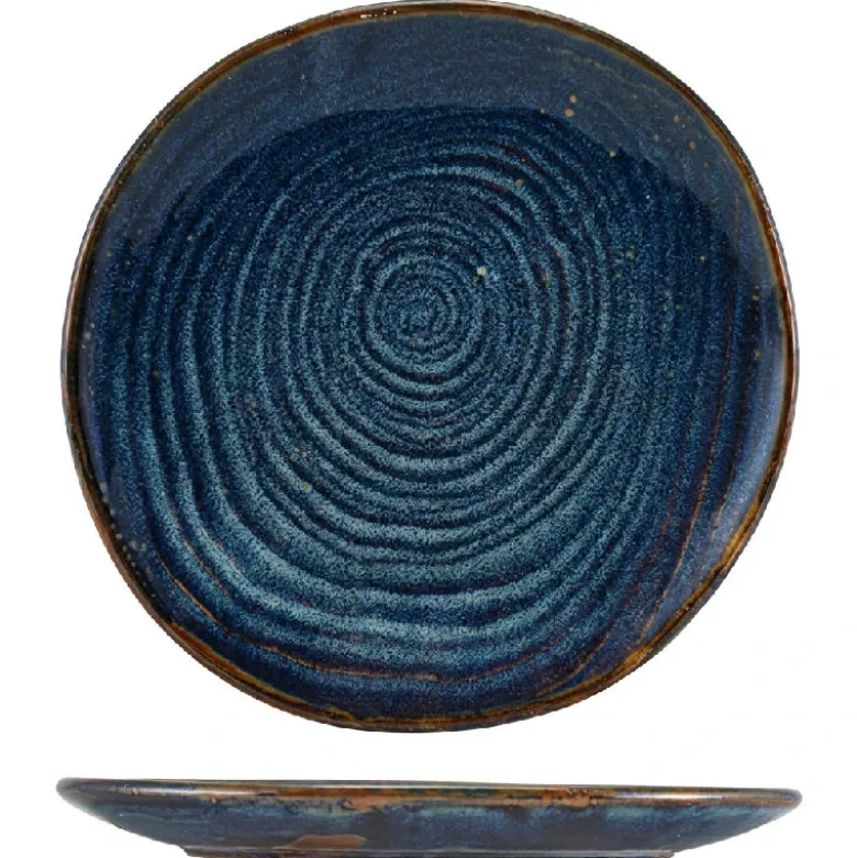Terra Aqua Blå Organisk Tallerken 21cm Genware