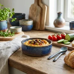 Terra Aqua Blå Præsentationsskål 13cm Genware