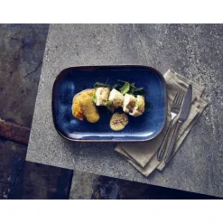 Terra Aqua Blå Rektangulær Tallerken 29 x 19,5 cm Genware