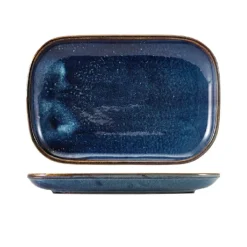 Terra Aqua Blå Rektangulær Tallerken 24 x 16,5 cm Genware