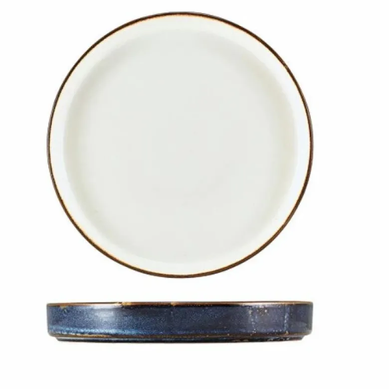 Terra Aqua Blå To-tonet Præsentationstallerken 26cm Genware