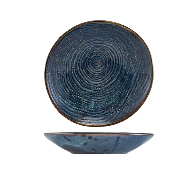 Terra Aqua Blue Økologisk Coupe Skål 21,5 cm Genware