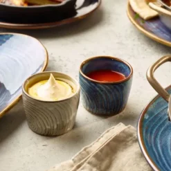Terra Aqua Blue Økologisk Dip Pot 9cl/3oz Genware