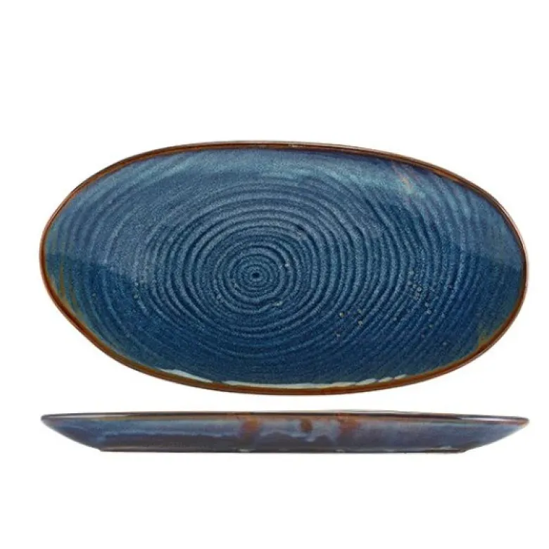 Terra Aqua Blue Økologisk Fad 31cm Genware