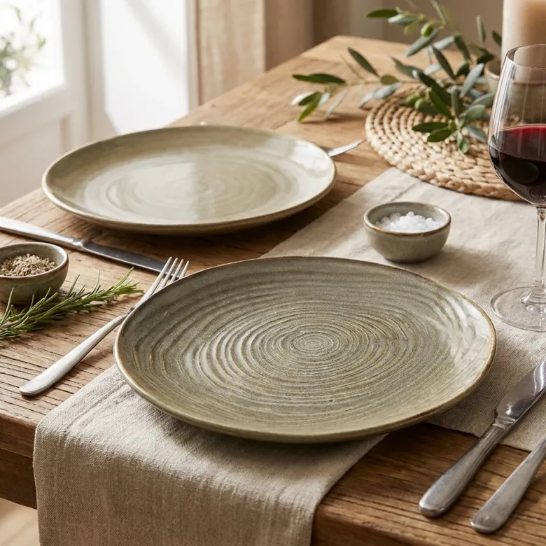 Terra Porcelain Grey Økologisk tallerken 21 cm