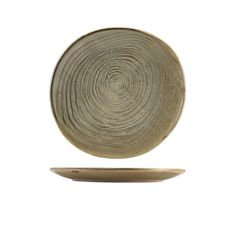 Terra Porcelain Grey Økologisk tallerken 21 cm