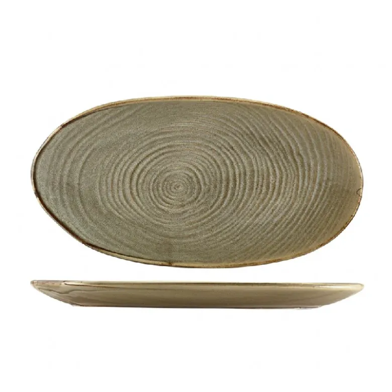 Terra Porcelain Grey Økologisk fad 31 cm