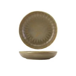 Terra Porcelain Matt Grå bølget coupe-skål 20,3 cm