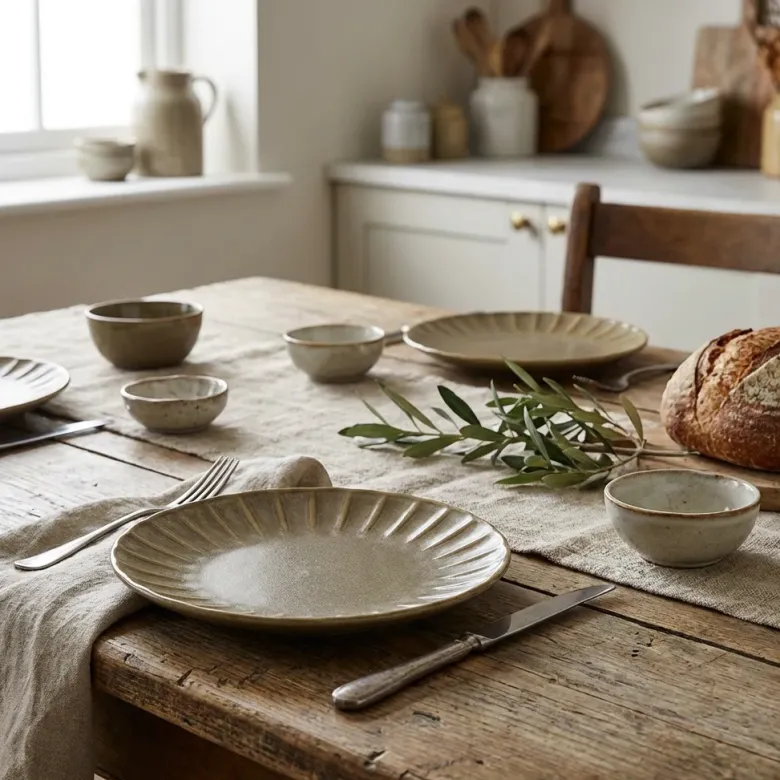 Terra Porcelain Matt Grå bølget coupe-tallerken 26 cm