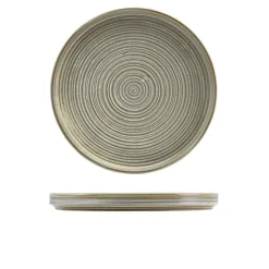 Terra Porcelain Matt Grå lav præsentationsplade 25 cm
