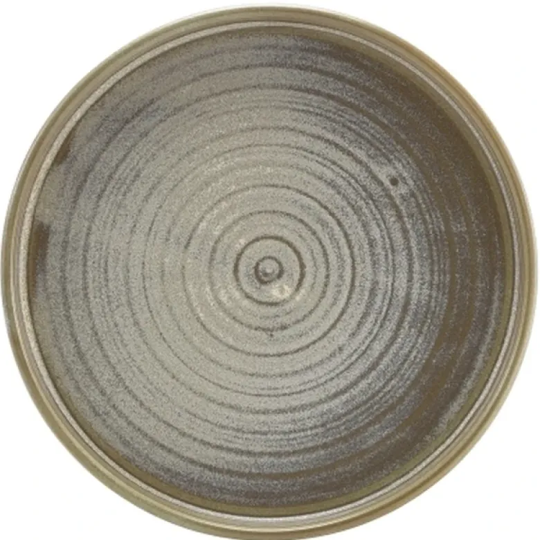 Terra Porcelain Matt Grå lav præsentationstallerken 18 cm