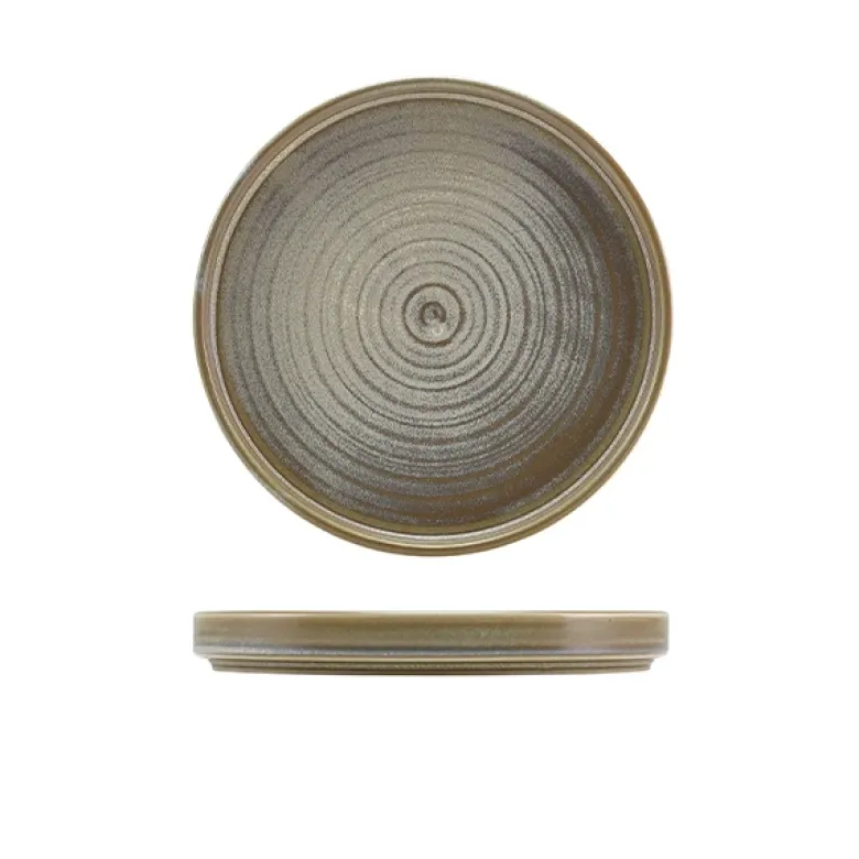 Terra Porcelain Matt Grå lav præsentationstallerken 18 cm