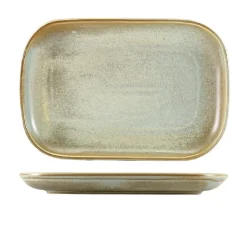 Terra Porcelain Matt Grå rektangulær tallerken 29 x 19,5 cm