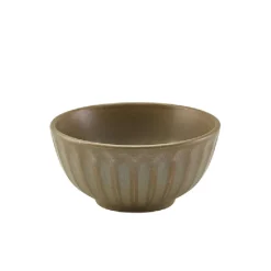 Terra Porcelain Matt Grå rund skål med bølget kant 13,8 cm