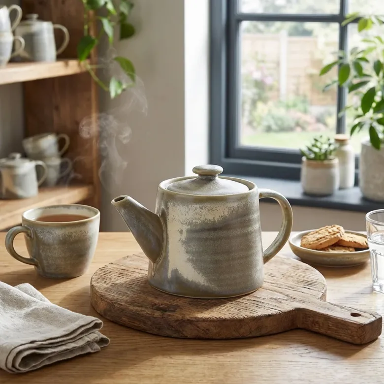 Terra Porcelain Matt Grå tekande 50 cl / 17,6 oz