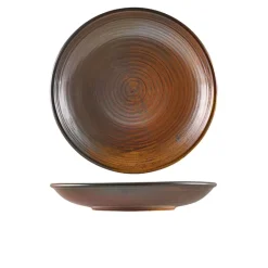 Terra Porcelain Rustic Kobber Deep Coupe Tallerken 25cm