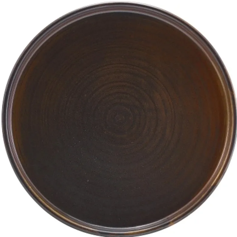 Terra Porcelain Rustic Kobber lav præsentationsplade 18 cm