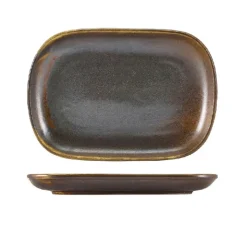Terra Porcelain Rustic Kobber rektangulær plade 24 x 16,5 cm