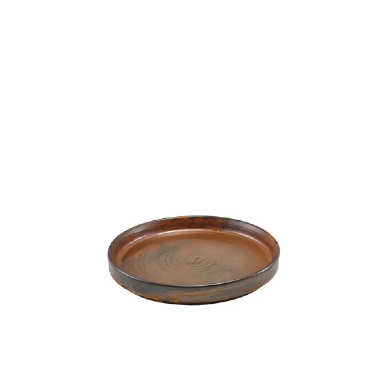 Terra Porcelain Rustic Kobber lav præsentationsplade 14 cm