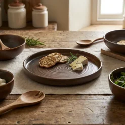 Terra Porcelain Rustic Kobber Præsentationsfad 18 cm