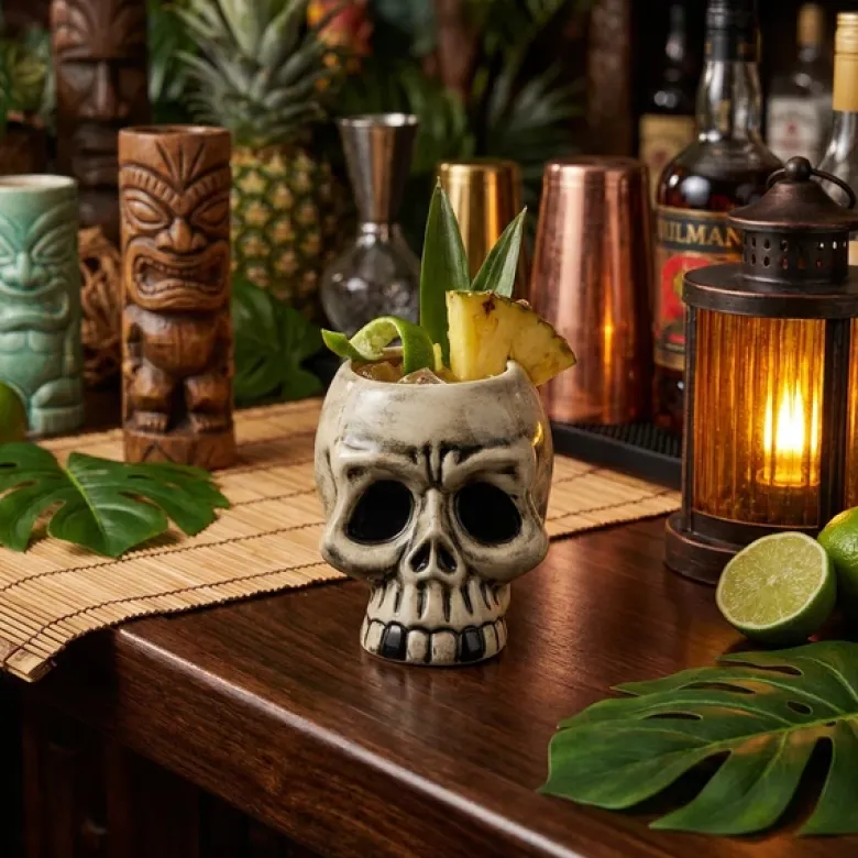 Tiki Krus Kæmpe Kæbe Keramik 70cl