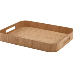 Tjenerbakke Lys Finér Træ 35.5 x 28cm