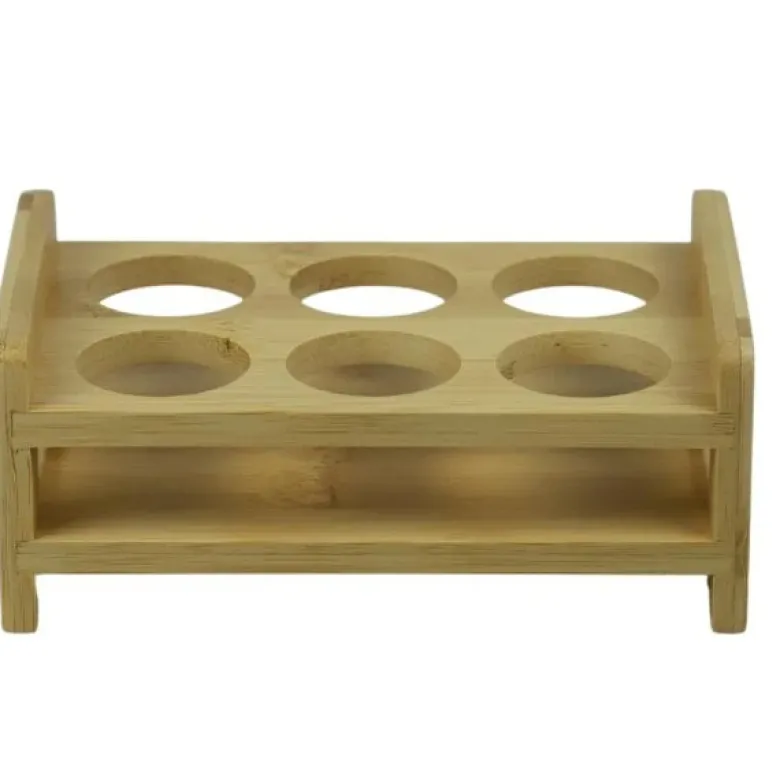 Træ Shotglas Holder til 6 Shots