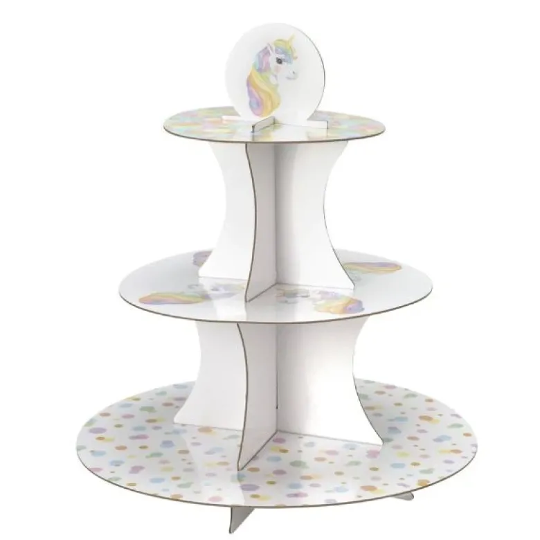 Unicorn kagestand i 3 lag pap