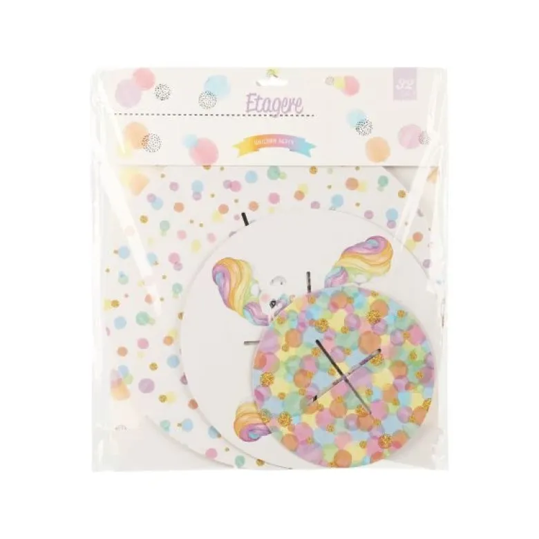 Unicorn kagestand i 3 lag pap