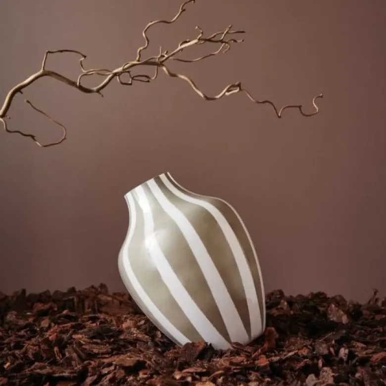 Vase Stribet HOME H: 25 cm, Ø: 18 cm