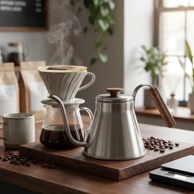 V60 Drip Kedel med træhåndtag - Hario